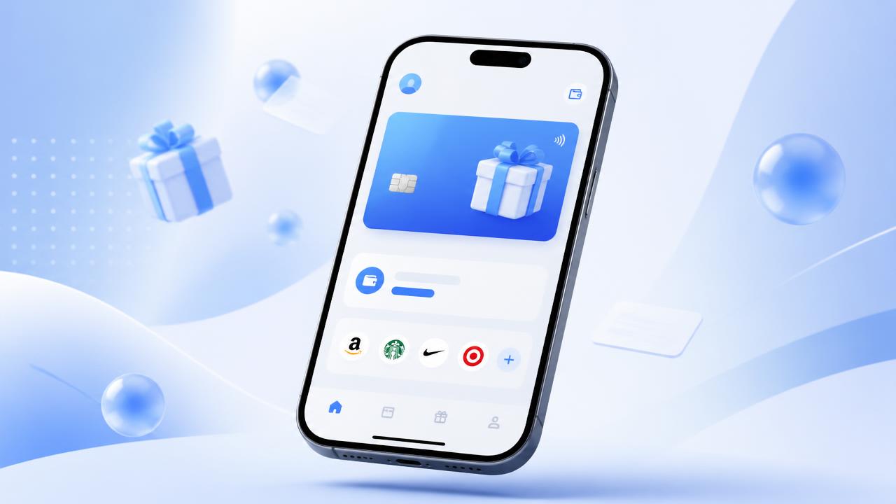giftcards.net.au digital gift card wallet on a phone
